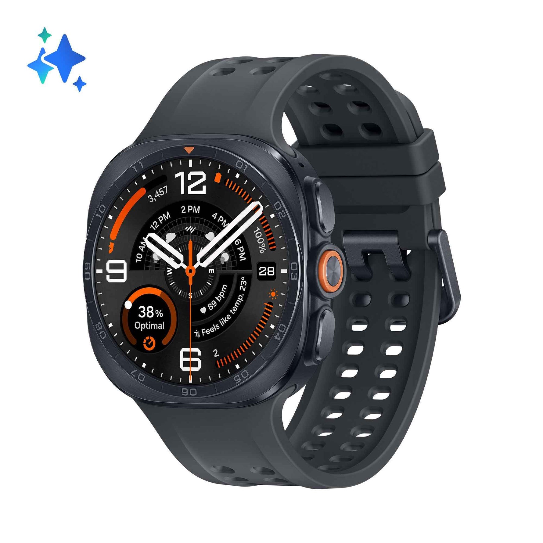 Samsung Galaxy Watch Ultra2 3,81 cm (1.5") AMOLED 47 mm Digitaal 498 x 498 Pixels Touchscreen 4G Grijs Wifi GPS