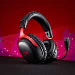 HyperX Cloud III S Wireless - Gaming Headset (zwart-rood)