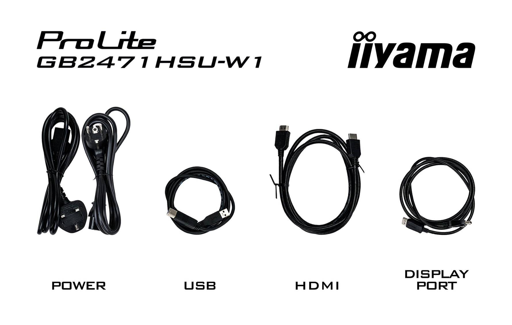 iiyama G-MASTER GB2471HSU-W1 computer monitor 60,5 cm (23.8") 1920 x 1080 Pixels Full HD LED Wit