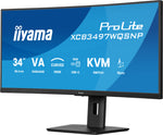 iiyama ProLite XCB3497WQSNP-B1 computer monitor 86,4 cm (34") 3440 x 1440 Pixels UltraWide Quad HD LED Zwart