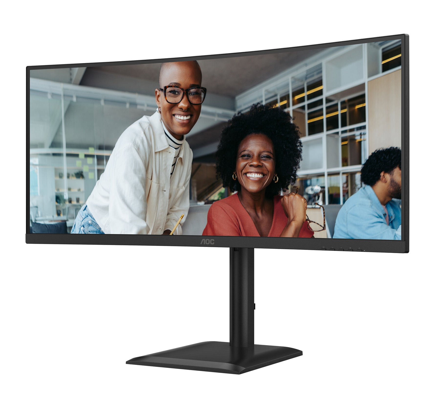 AOC E4 CU34E4CV computer monitor 86,4 cm (34") 3440 x 1440 Pixels UltraWide Quad HD LCD Zwart