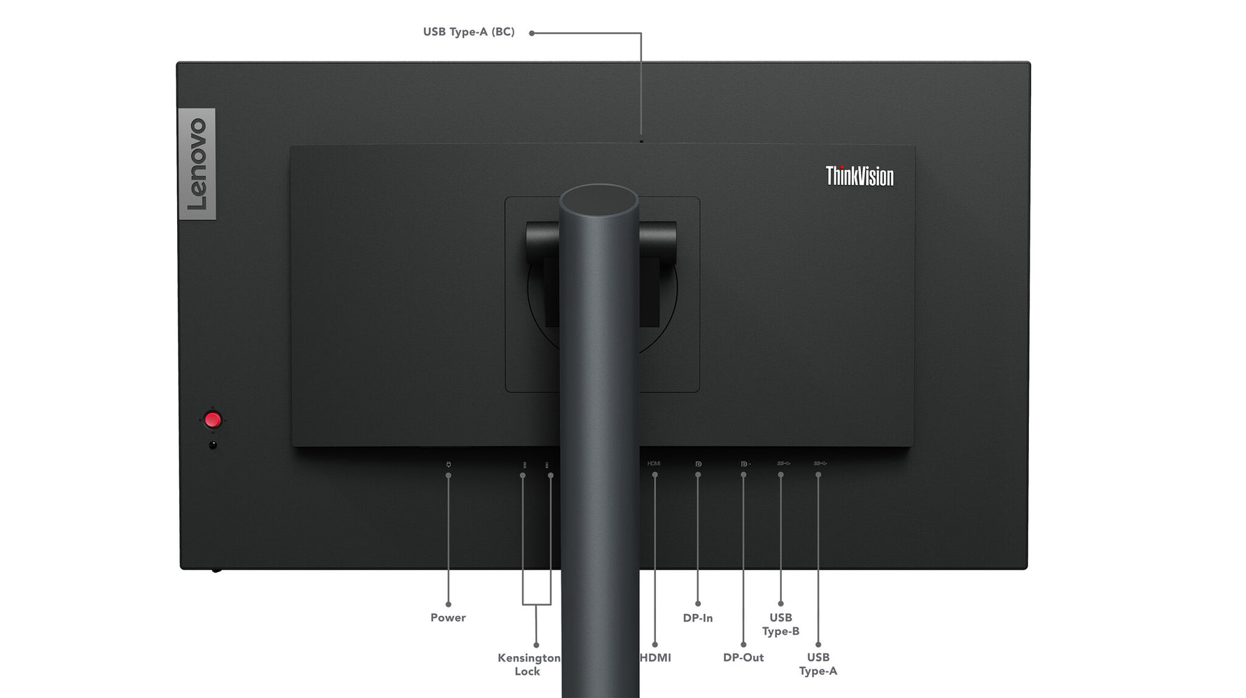 Lenovo ThinkVision P24q-30 computer monitor 60,5 cm (23.8") 2560 x 1440 Pixels Quad HD LED Zwart