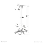 Neomounts CL25-550WH1 Beamer plafondbeugel - h 74,5-114,5 cm - Easy Install - full motion