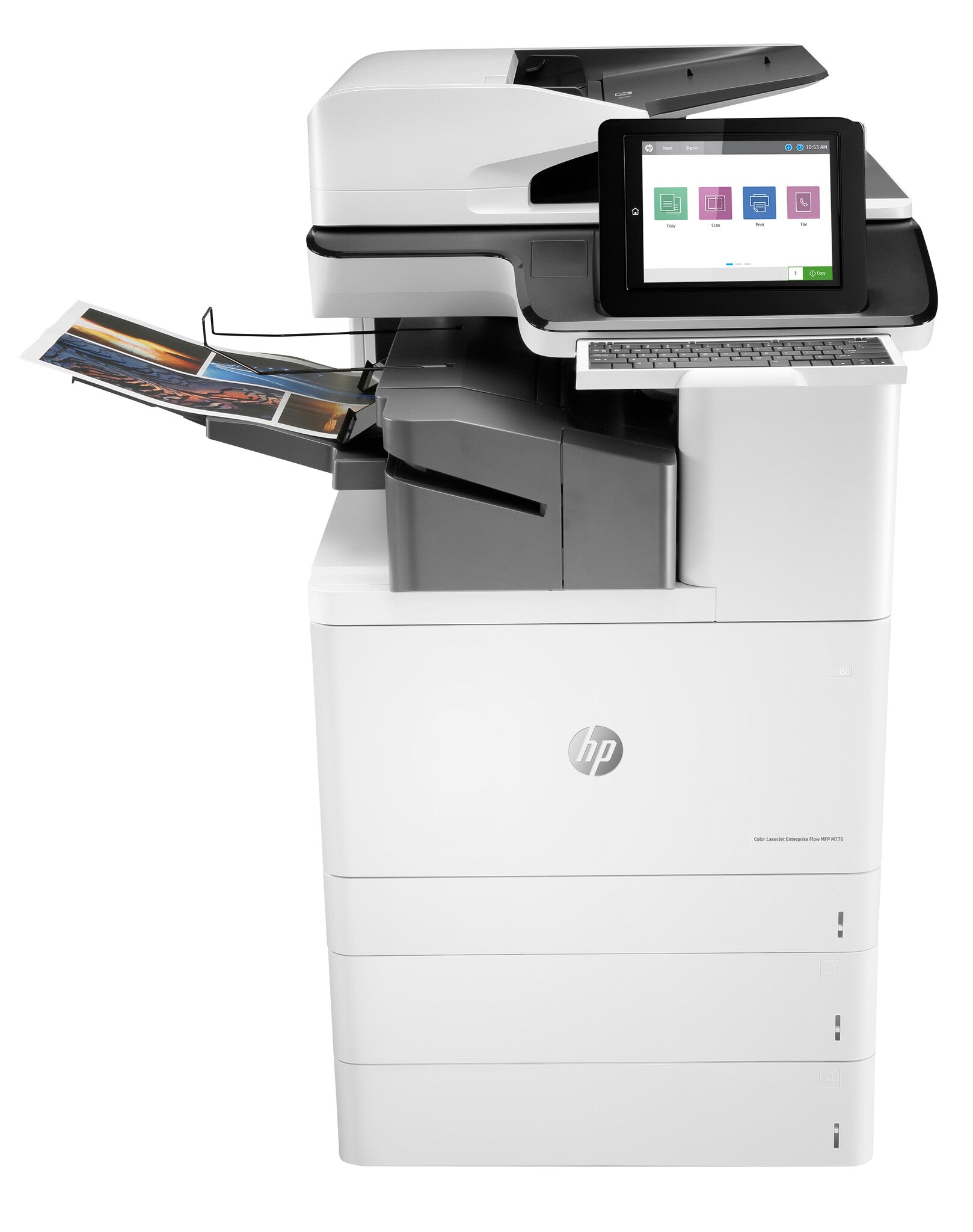 HP Color LaserJet Enterprise Flow LaserJet Enterprise Flow M776zs Draadloos Multifunction Kleur Printer, Kopieerapparaat, scanner; dubbelzijdig