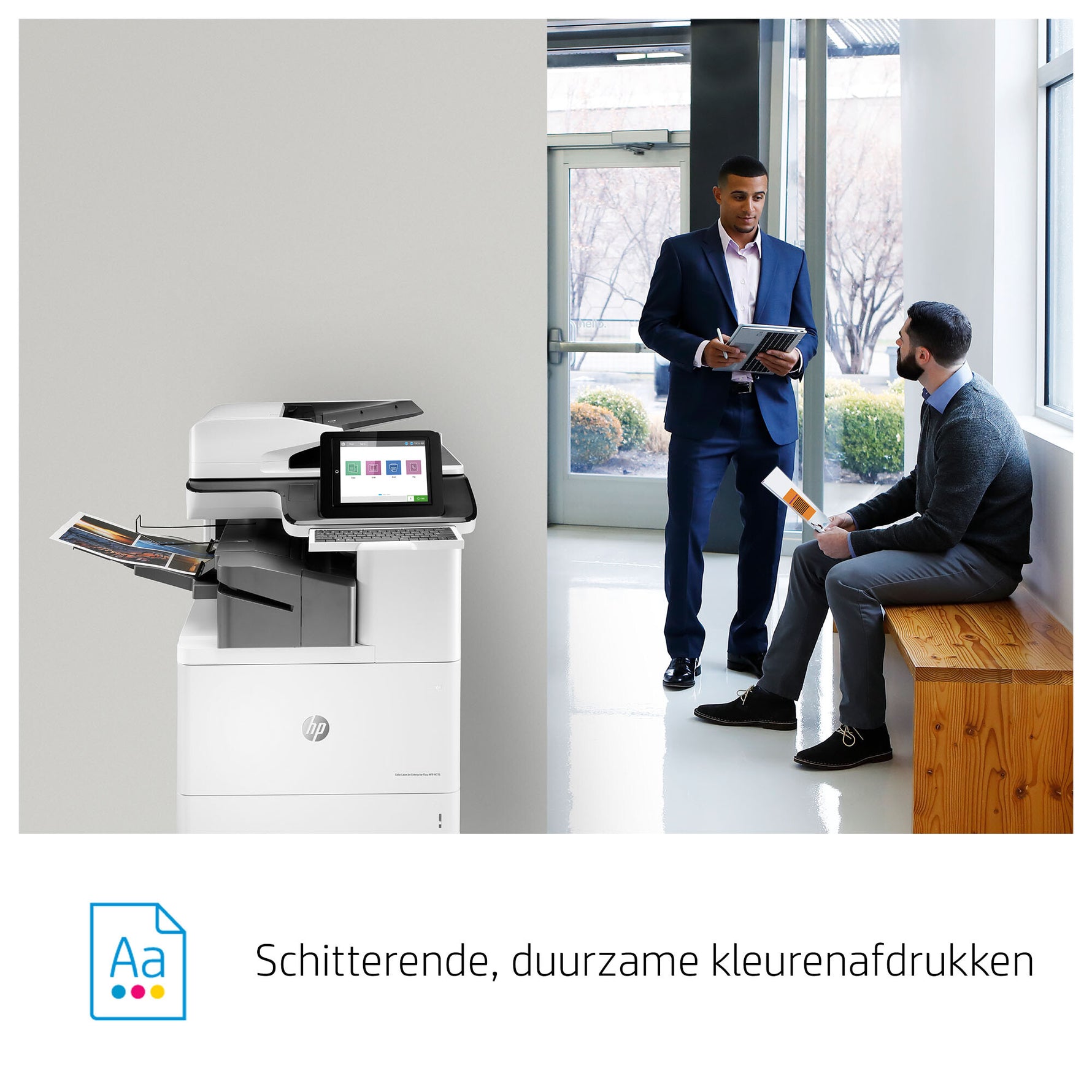 HP Color LaserJet Enterprise Flow LaserJet Enterprise Flow M776zs Draadloos Multifunction Kleur Printer, Kopieerapparaat, scanner; dubbelzijdig