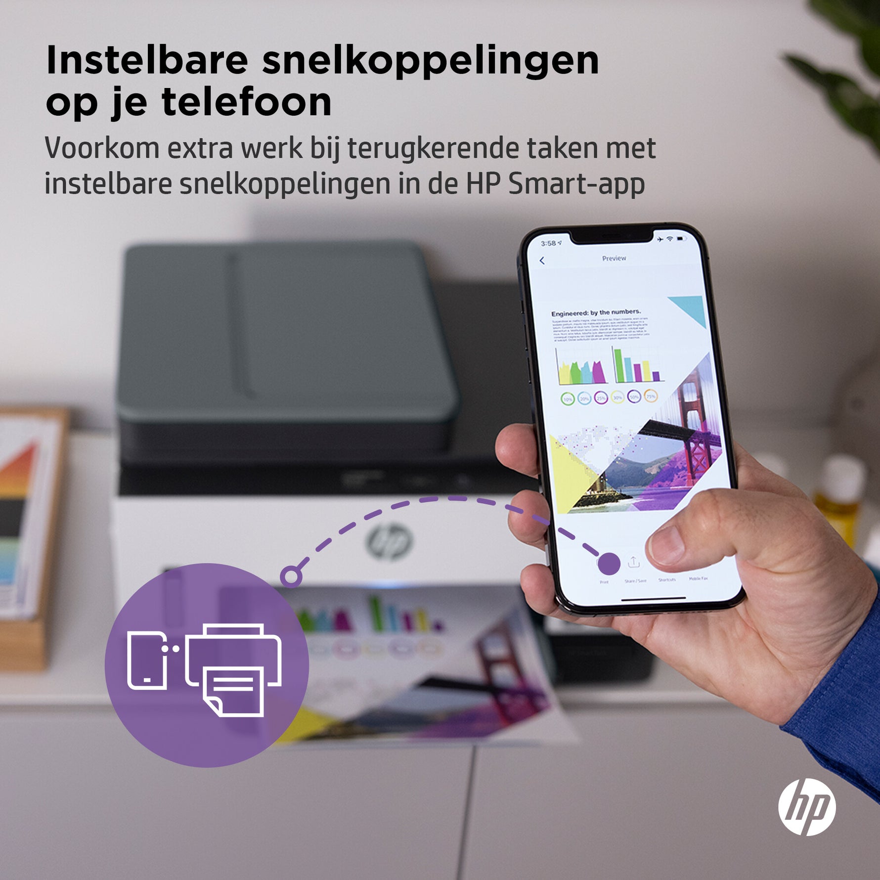 HP Smart Tank 7605 Draadloos All-in-One Kleur Printer, Dubbelzijdig printen; Kopieerapparaat, Scanner