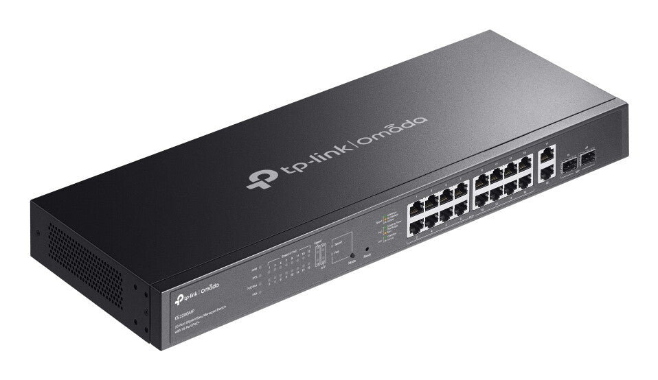 TP-Link Omada ES220GMP netwerk-switch Managed L2 Gigabit Ethernet (10/100/1000) Power over Ethernet (PoE) Zwart