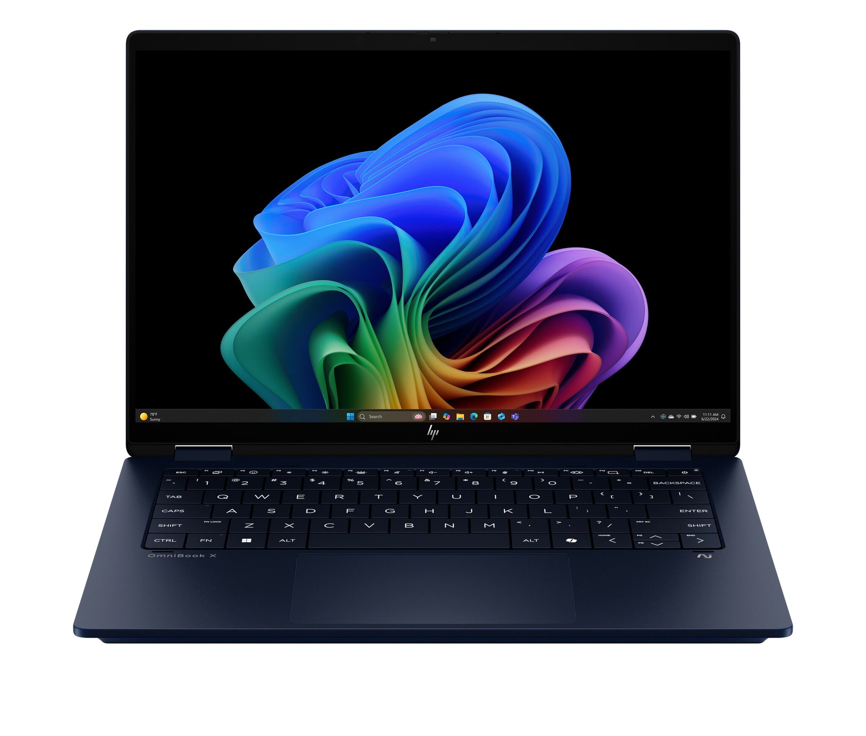 HP OmniBook X FlipNGAI 14-fm0070nd NL Copilot+ PC Intel Core Ultra 7 256V Hybride (2-in-1) 35,6 cm (14") Touchscreen 3K 16 GB LPDDR5x-SDRAM 1 TB SSD Wi-Fi 7 (802.11be) Windows 11 Home Blauw
