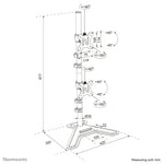 Neomounts DS45-600BL2V Monitorstandaard voor twee schermen 10-32"