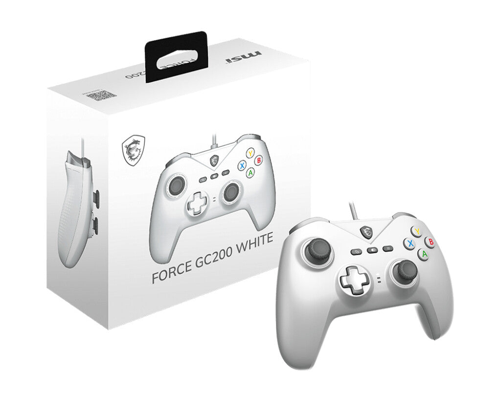 MSI FORCE GC200 WHITE game controller Wit USB Gamepad Analoog/digitaal Android, PC