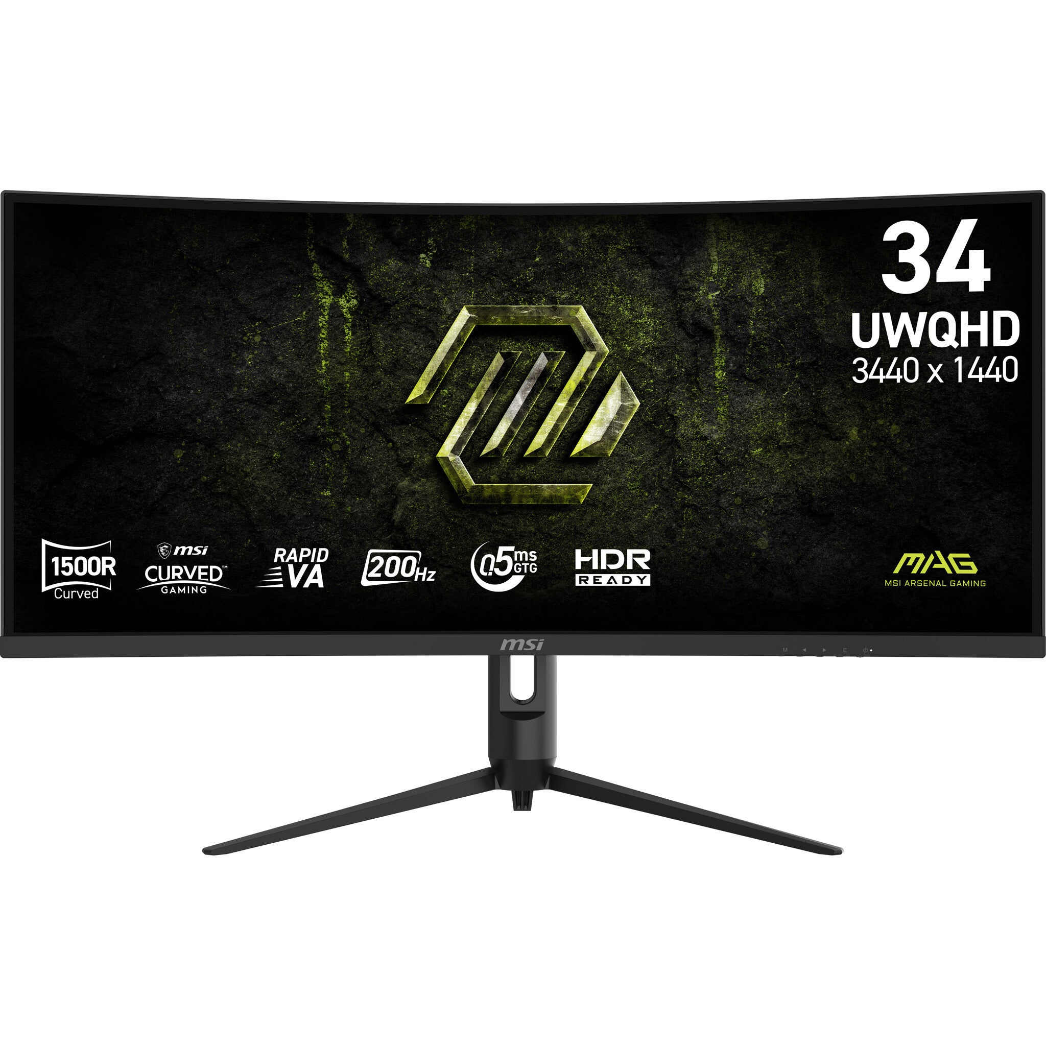 MSI MAG 342CQRF E20 computer monitor 86,4 cm (34") 3440 x 1440 Pixels UltraWide Quad HD LCD Zwart