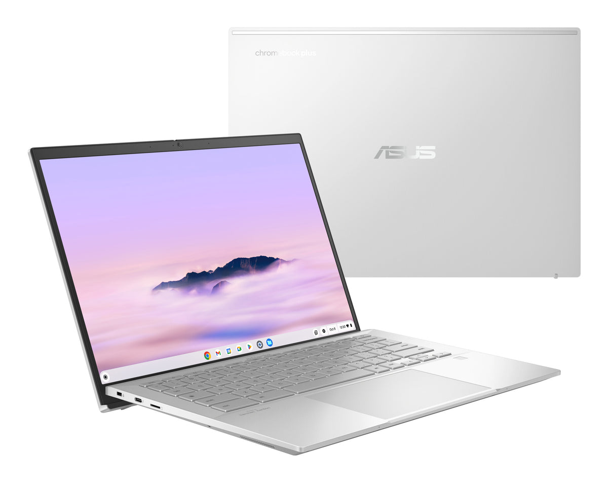 ASUS Chromebook Plus Enterprise CB54 CB5403CMA-QM1602 Intel Core Ultra 7 155U 35,6 cm (14") WQXGA 16 GB LPDDR5x-SDRAM 256 GB SSD Wi-Fi 6E (802.11ax) ChromeOS US International Zilver