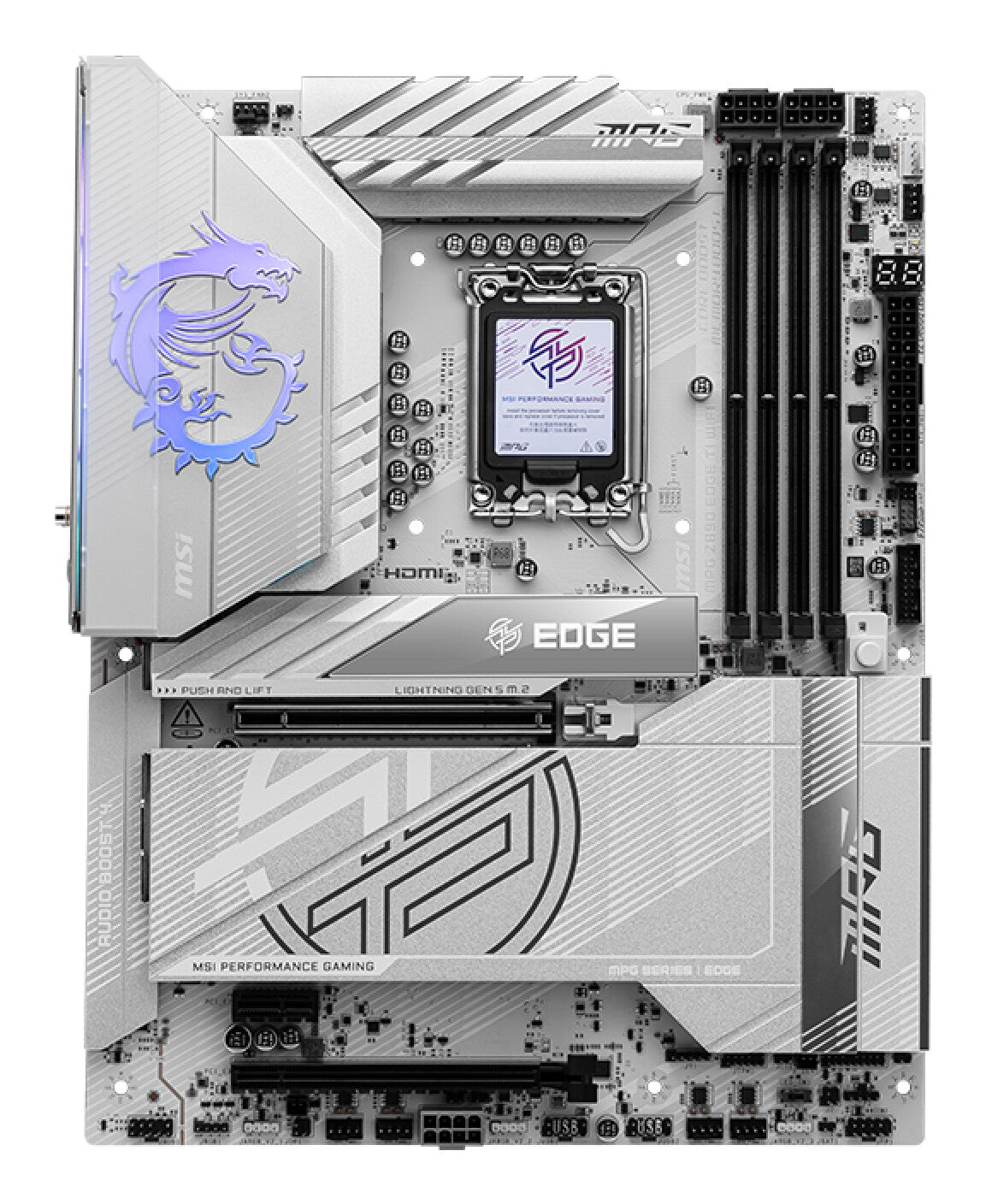 MSI MPG Z890 EDGE TI WIFI moederbord Intel Z890 LGA 1851 (Socket V1) ATX