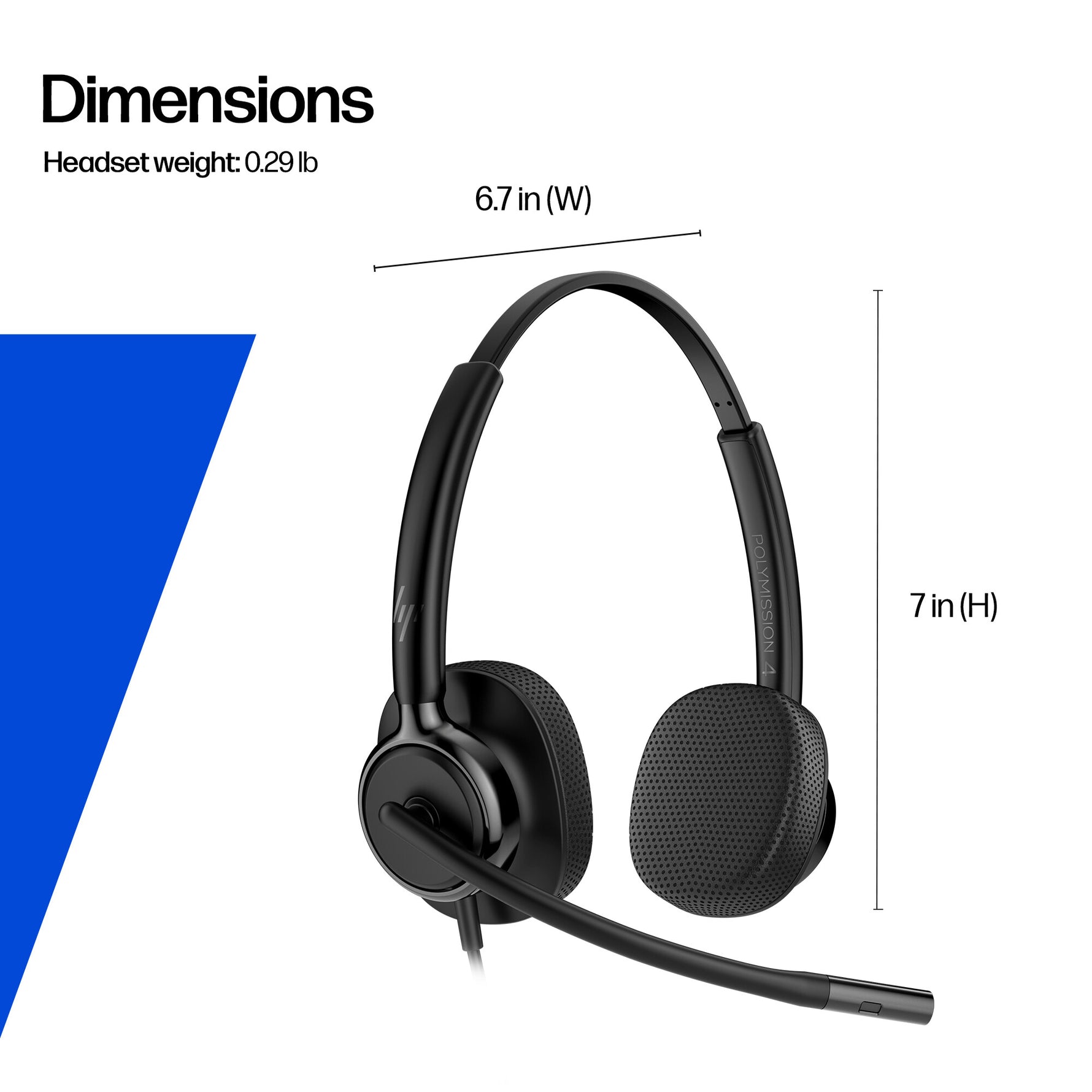 Poly HP Poly Mission 425 Stereo USB Wired Headset Bulk WW
