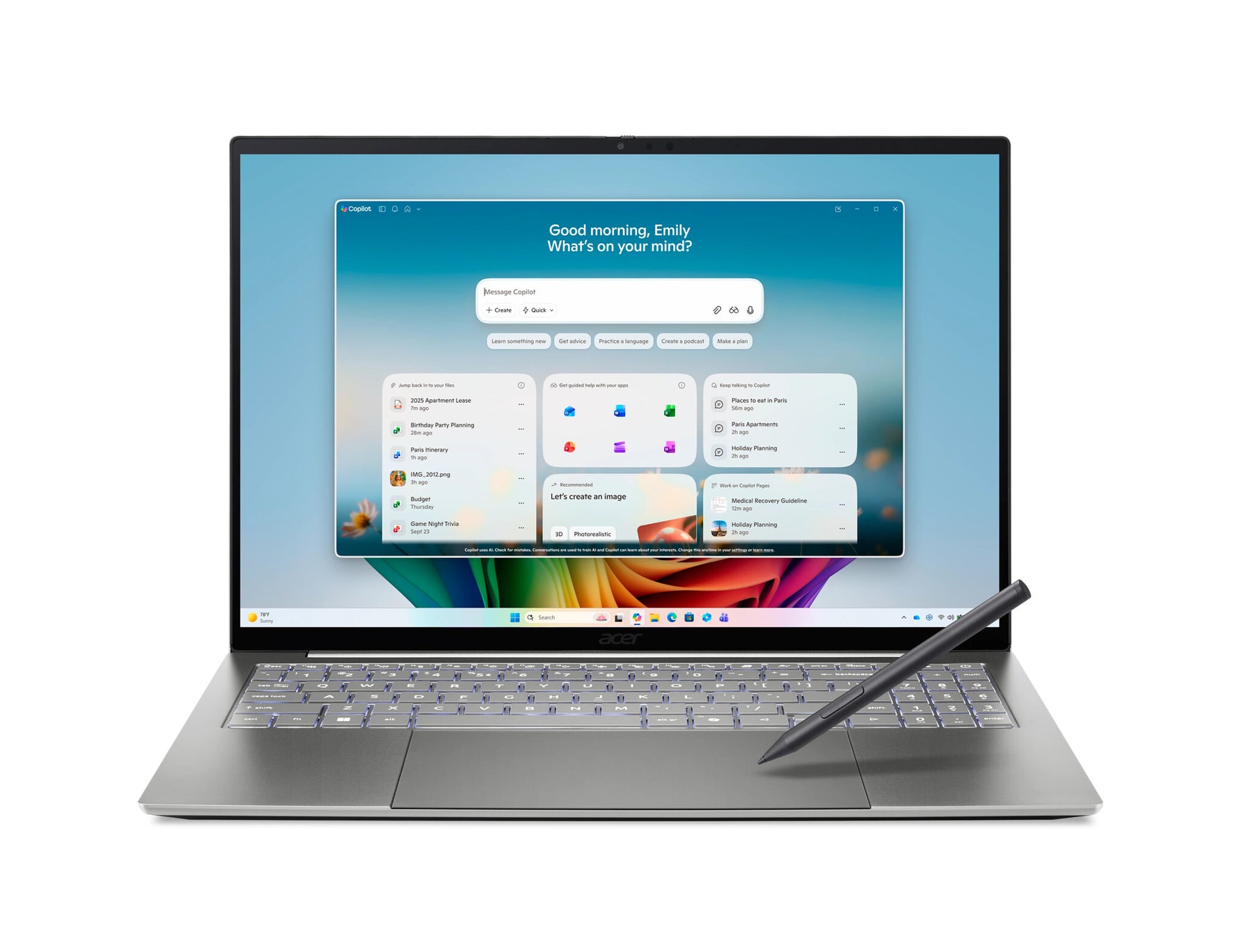 Acer Swift 16 AI SF16-71T-95GR SF16-71T Notebook