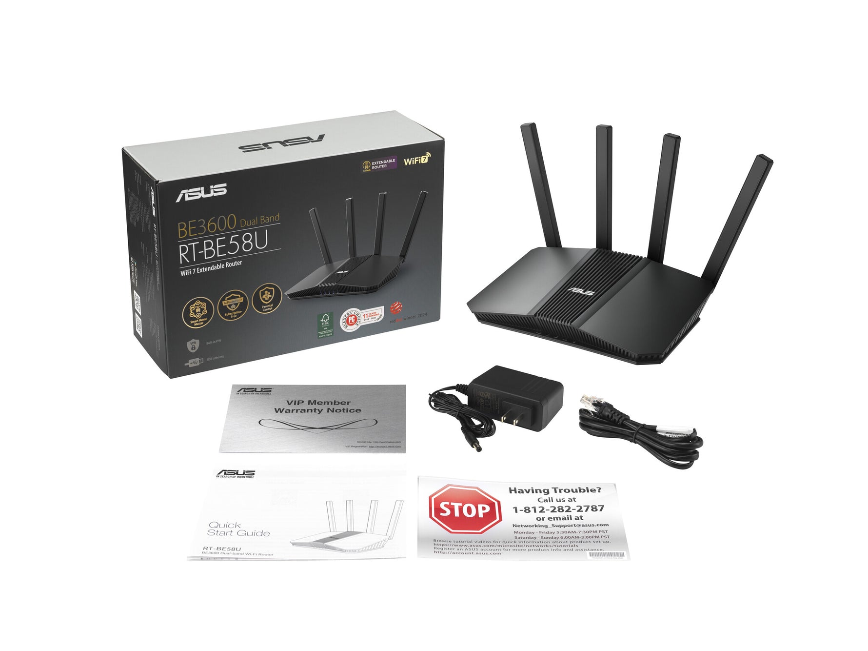 ASUS RT-BE58U V2 draadloze router 2.5 Gigabit Ethernet Dual-band (2.4 GHz / 5 GHz) Zwart