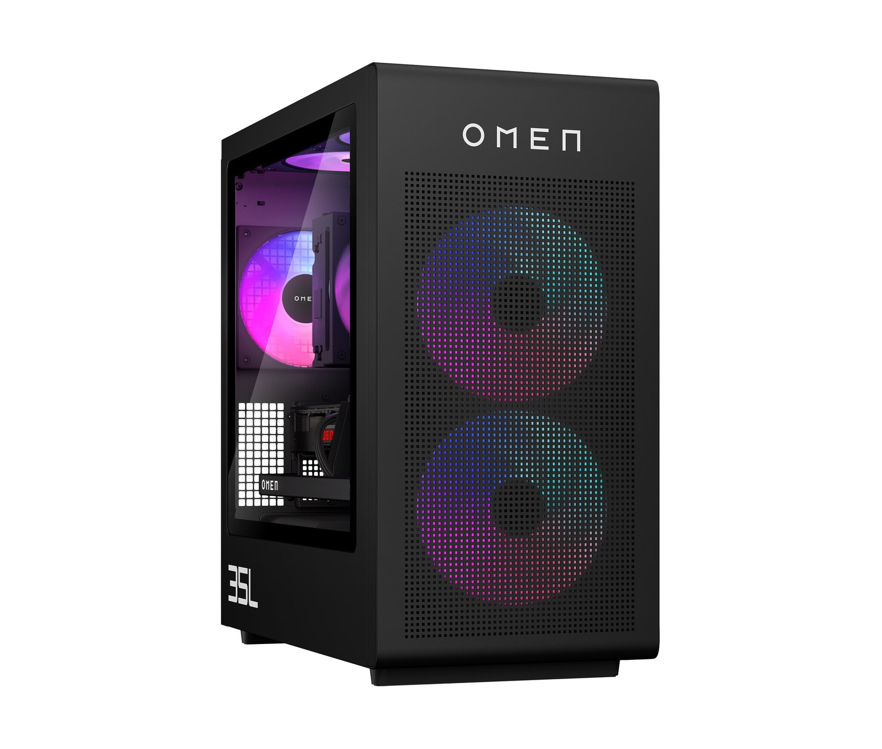 HP OMEN 35L GT16-0167nd Gaming Desktop Tower SnowballA 2C24 AMD RYZEN 78700F (PHOENIX) 5.00GHz 8 CORES ARGB 120mm 4 Heat BLK RAM KFURY16GB(2x8GB)DDR56000EXPORGBBL QWERTY AMD Ryzen™ 7 8700F 16 GB DDR5-SDRAM 1 TB SSD NVIDIA GeForce RTX 5060 Ti Windows 11 Ho