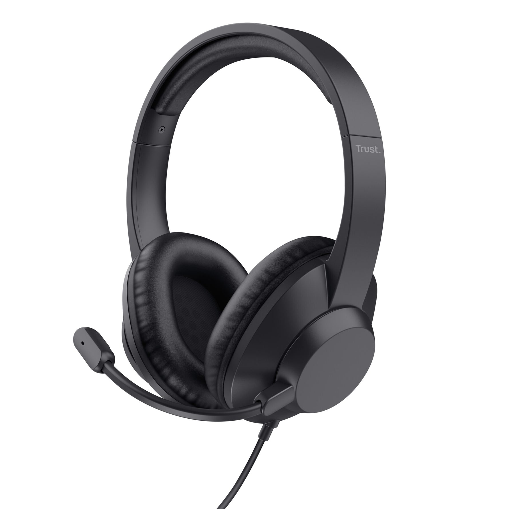 Trust Ayda Max USB Headset - USB headset voor kantoor en calls – Opklapbare microfoon – 40 mm drivers – Zwart