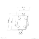 Neomounts WL15-625WH1 Tablet muurbeugel 7.9-11" - vergrendelbaar - universeel