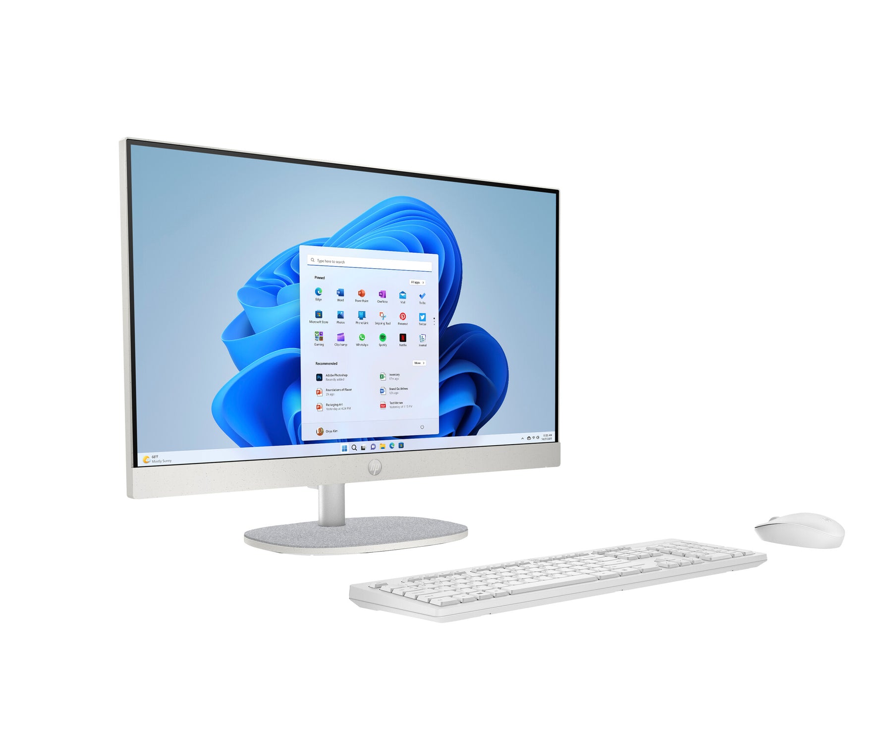 HP 24-cr0059nd 24 inch All-in-One Intel® Core™ i5 i5-1335U 60,5 cm (23.8") 1920 x 1080 Pixels Alles-in-één-pc 16 GB DDR4-SDRAM 1 TB SSD Windows 11 Home Wi-Fi 6 (802.11ax) Wit