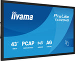 iiyama T4329AS-B1AG computer monitor 108 cm (42.5") 3840 x 2160 Pixels 4K Ultra HD LED Touchscreen Zwart