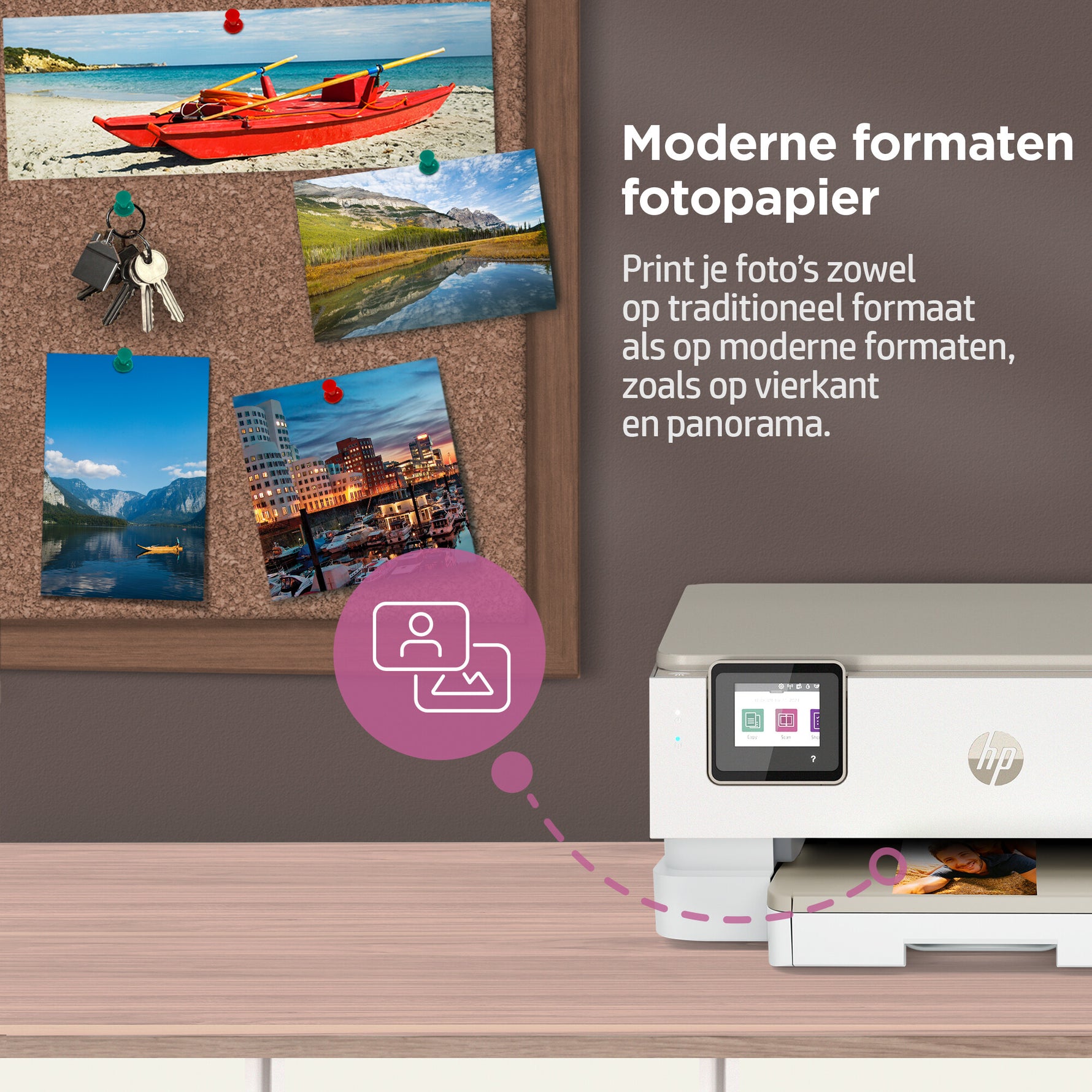 HP ENVY Inspire 7220e Draadloos All-in-One Kleur Printer, Instant Ink; Kopieerapparaat, scanner