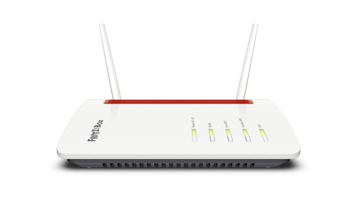 Box AVM 6850 5G v2 International draadloze router Gigabit Ethernet Dual-band (2.4 GHz / 5 GHz) Wit, Rood
