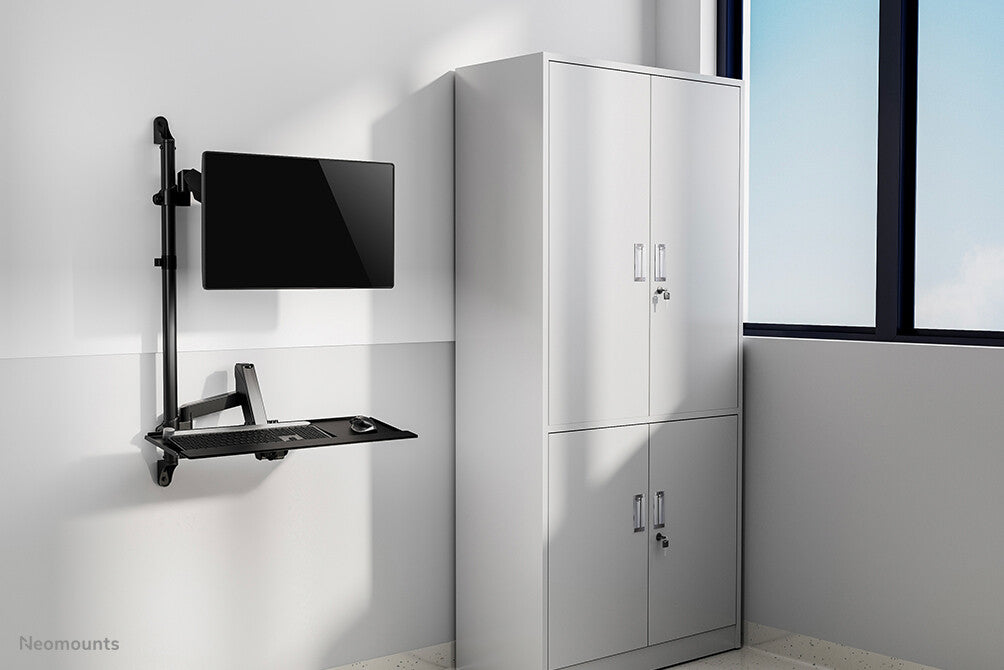 Neomounts WL90-325BL1 Zit-sta werkstation wand 17-32
