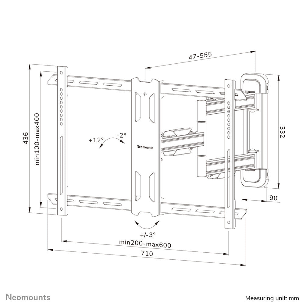 Neomounts WL40S-850BL16 TV-beugel wand 40-70