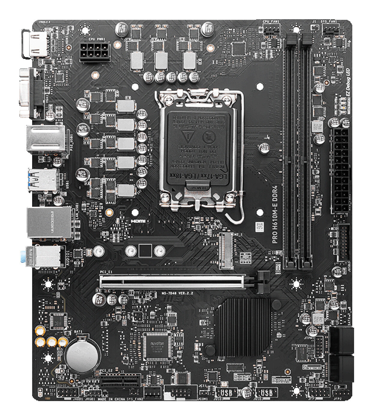 MSI PRO H610M-E DDR4 moederbord Intel H610 LGA 1700 micro ATX
