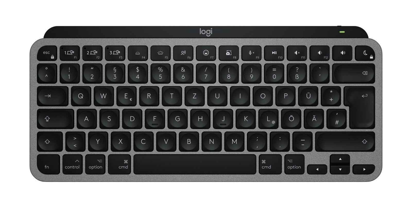 LOGITECH MX Keys Mini For Mac Minimalist Wireless Illuminated Keyboard Space Grey (DE)