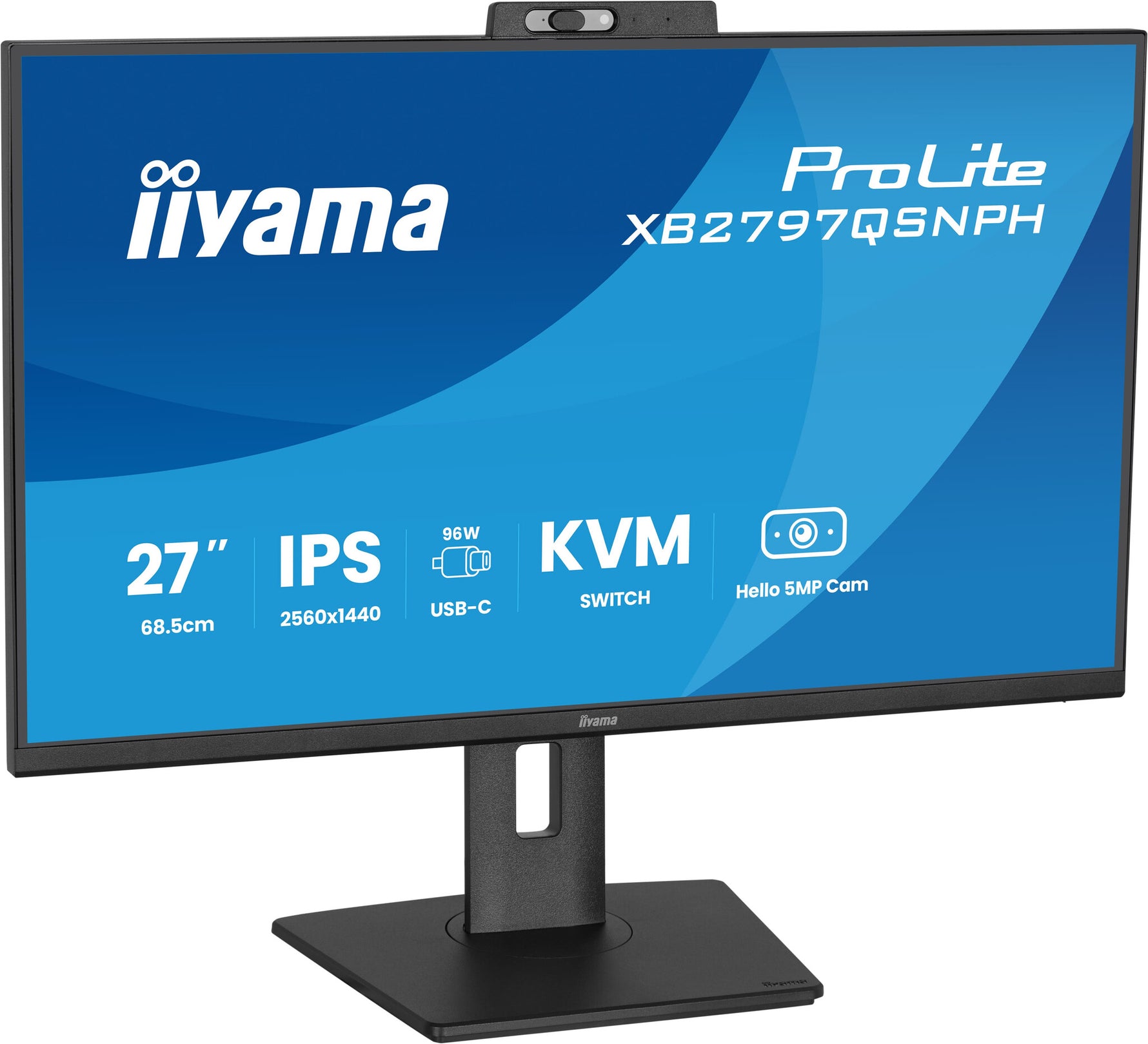 iiyama ProLite XB2797QSNPH-B1 27IN IPS LCD 4MS 2560X1440 350CD/M2 HDMI/DP/USB 2 computer monitor 68,6 cm (27") 2560 x 1440 Pixels Quad HD Zwart