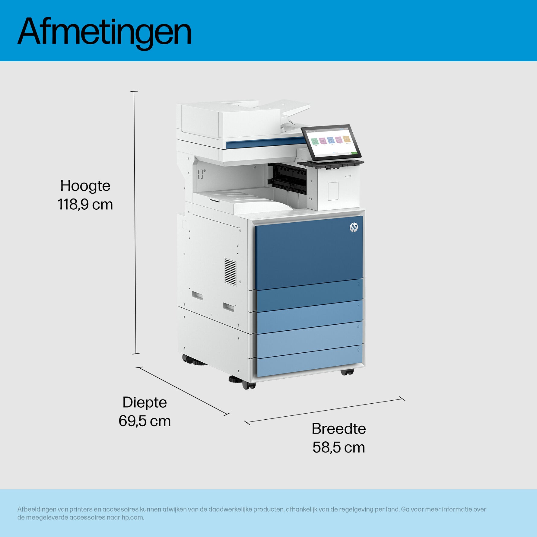 HP LaserJet Enterprise LaserJet Ent Flow MFP 8601Z Printer Europe - Multilingual Localization Laser A3 1200 x 1200 DPI 70 ppm Wifi