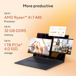 ASUS Vivobook 18 M1807GA-S8004W AMD Ryzen AI 7 445 Laptop 45,7 cm (18") WUXGA 32 GB DDR5-SDRAM 1 TB SSD Wi-Fi 6 (802.11ax) Windows 11 Home Nederlands Blauw