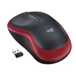 Logitech M185 Wireless Optical mouse red [RF 2.4Ghz, 1000 DPI, 3-Button, AA, 10m]