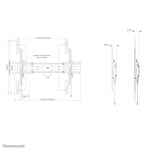 Neomounts WL30S-950BL19 Heavy duty muurbeugel 55-110" - vlak - vergrendelbaar - landscape en portrait