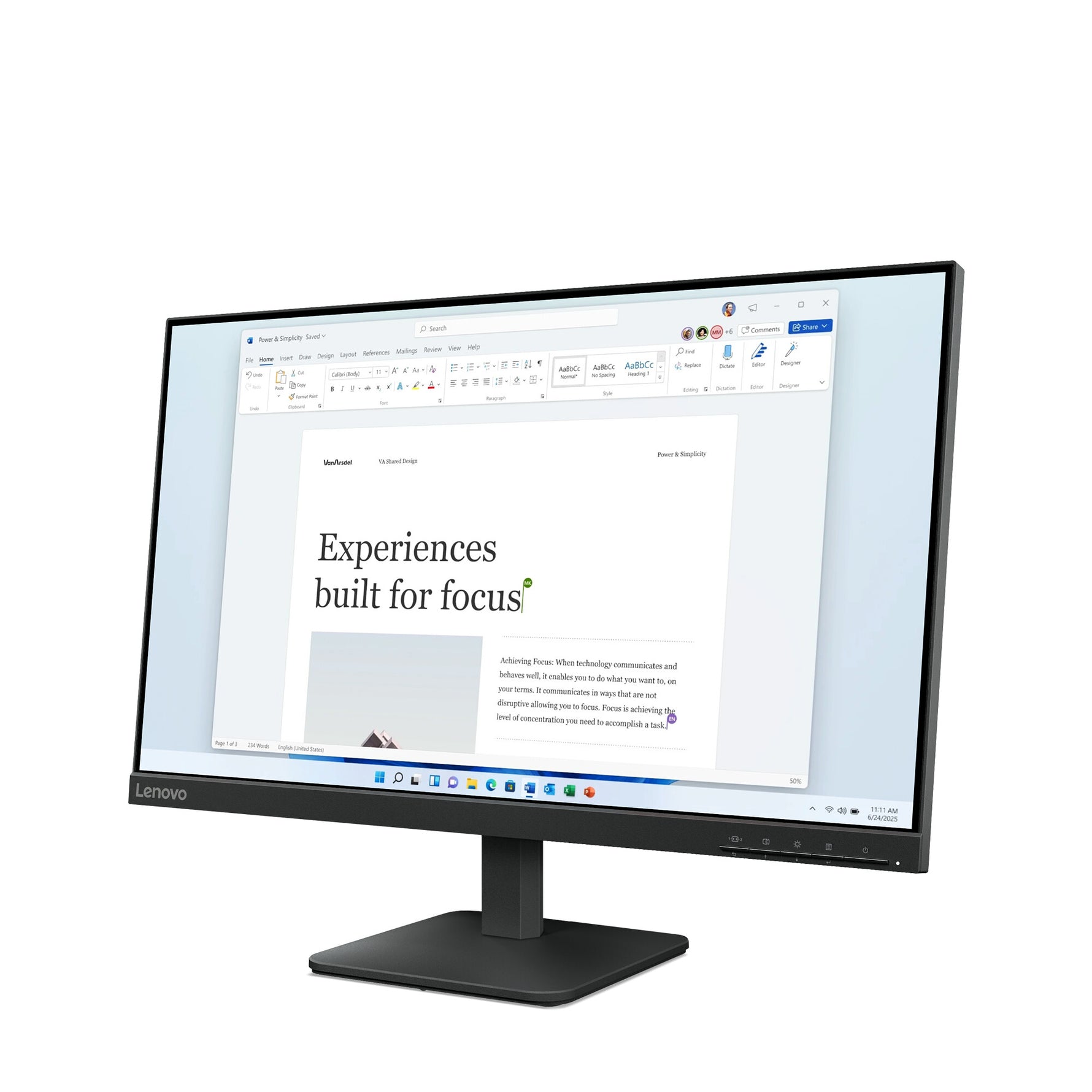 Lenovo L24-4e computer monitor 60,5 cm (23.8") 1920 x 1080 Pixels Full HD LCD Zwart