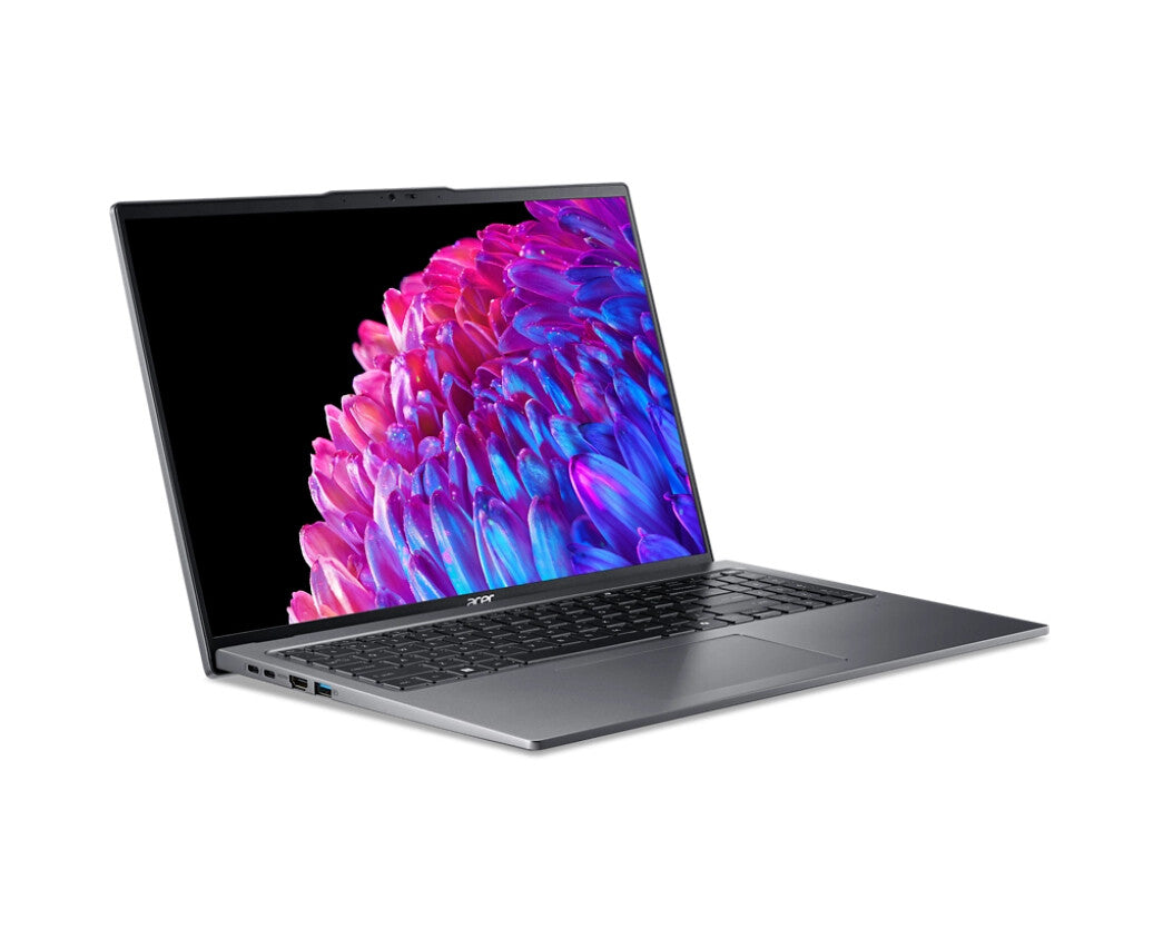 Acer Swift Go 16 SFG16-72-56FG Intel Core Ultra 5 125U Laptop 40,6 cm (16") WQXGA+ 16 GB LPDDR5x-SDRAM 512 GB SSD Wi-Fi 6E (802.11ax) Windows 11 Home Grijs