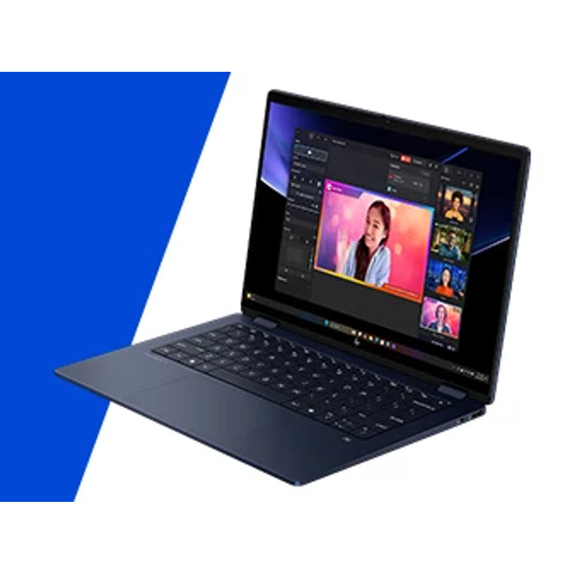 HP OmniBook X FlipNGAI 14-fm0070nd NL Copilot+ PC Intel Core Ultra 7 256V Hybride (2-in-1) 35,6 cm (14") Touchscreen 3K 16 GB LPDDR5x-SDRAM 1 TB SSD Wi-Fi 7 (802.11be) Windows 11 Home Blauw