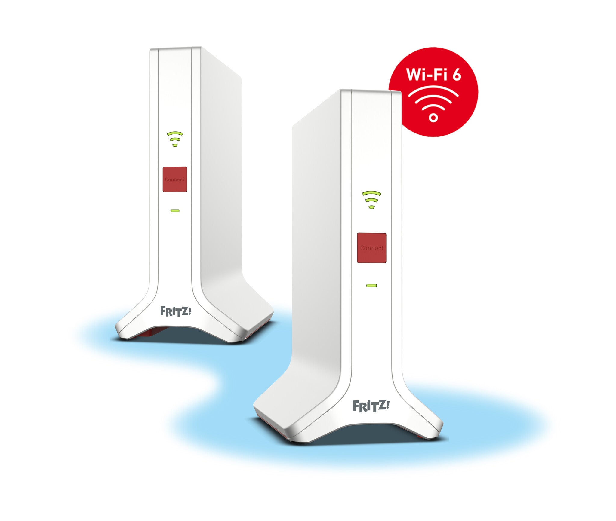 Mesh Set FRITZ! 4200 2-pack Edition International Dual-band (2.4 GHz / 5 GHz) Wi-Fi 6 (802.11ax) Rood, Wit 2x2/4x4