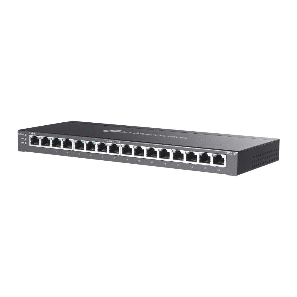 TP-Link Omada SG2016P netwerk-switch Managed L2/L2+ Gigabit Ethernet (10/100/1000) Power over Ethernet (PoE) Zwart