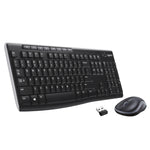 Logitech MK270 920-004509 Wireless Desktop Set black [111-key, 8x hotkey, Optical, Black]