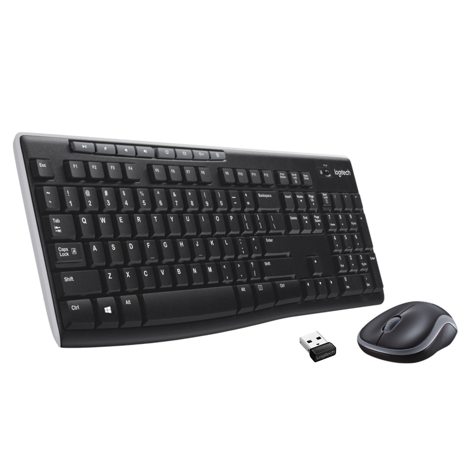 Logitech MK270 920-004509 Wireless Desktop Set black [111-key, 8x hotkey, Optical, Black]