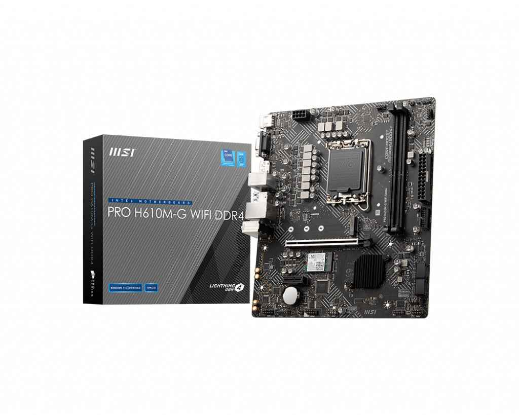 MSI PRO H610M-G WIFI DDR4 moederbord Intel H610 LGA 1700 micro ATX