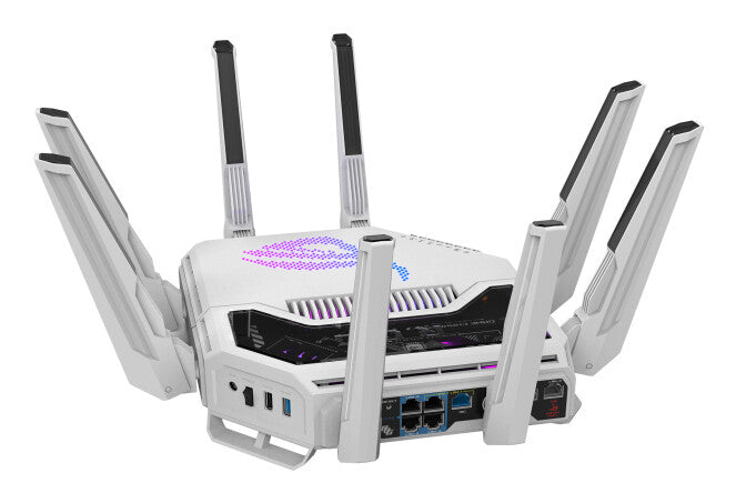 ASUS ROG Rapture GT-BE19000AI draadloze router 10 Gigabit Ethernet Tri-band (2,4 GHz / 5 GHz / 6 GHz) Wit