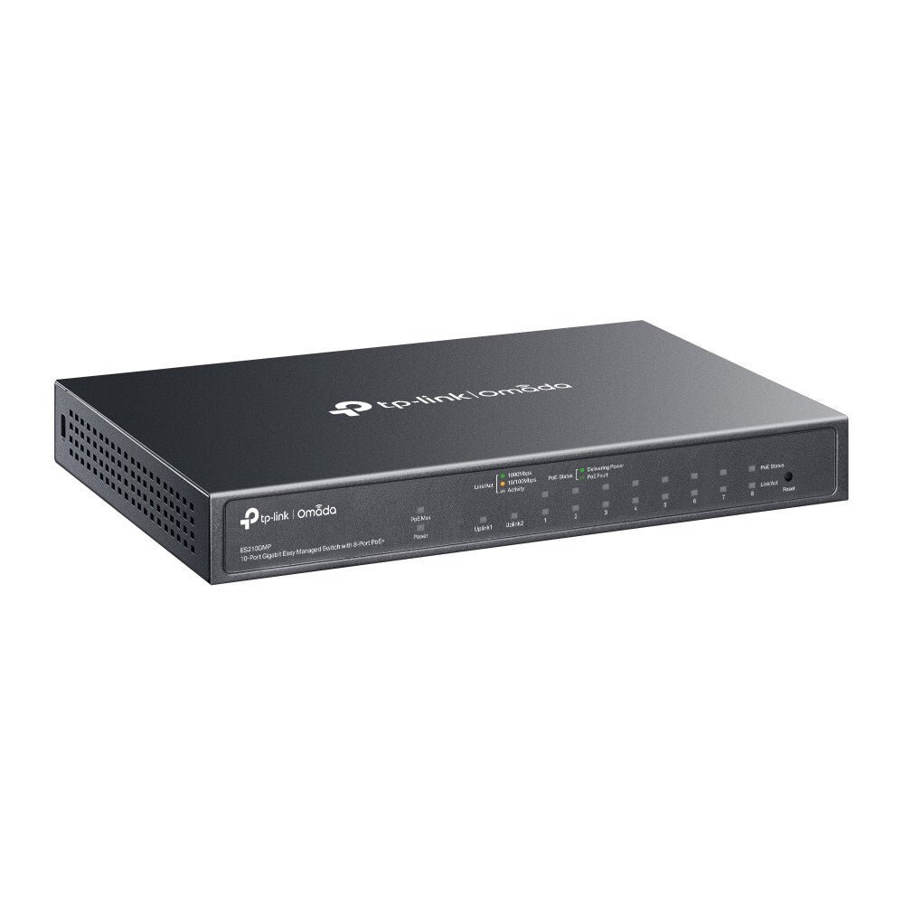 TP-Link Omada ES210GMP netwerk-switch Managed Gigabit Ethernet (10/100/1000) Power over Ethernet (PoE) Zwart