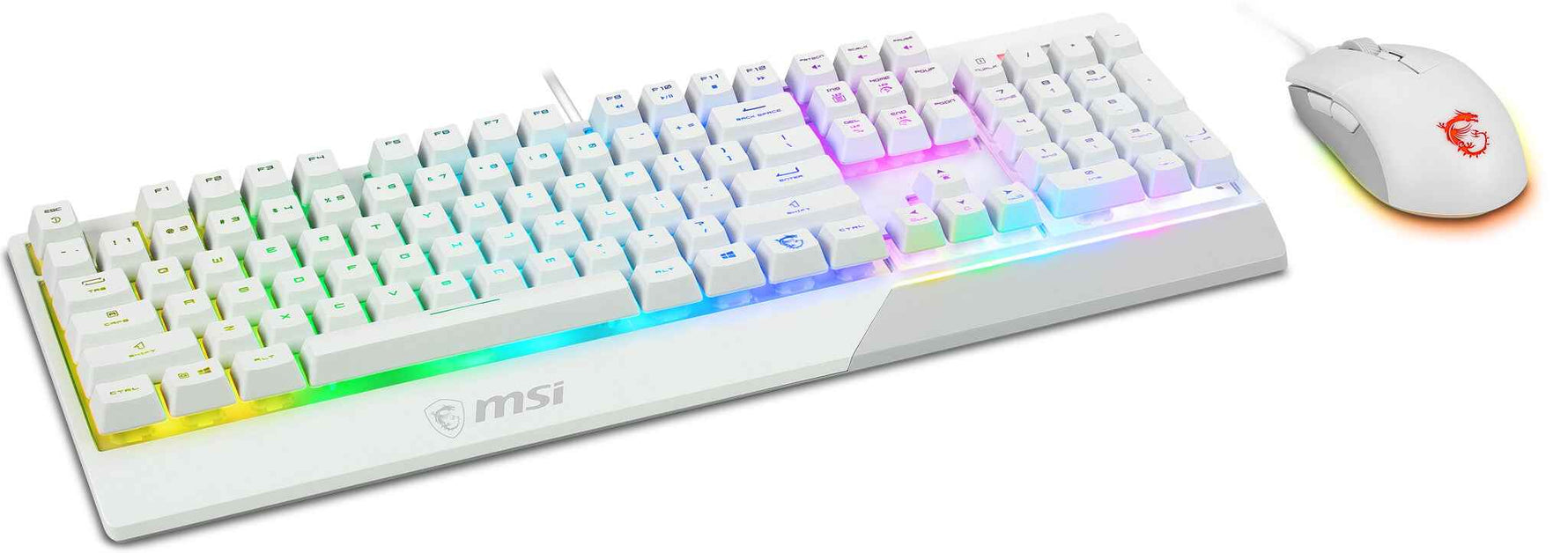 MSI VIGOR GK30 toetsenbord Inclusief muis Gamen USB QWERTY US International Wit