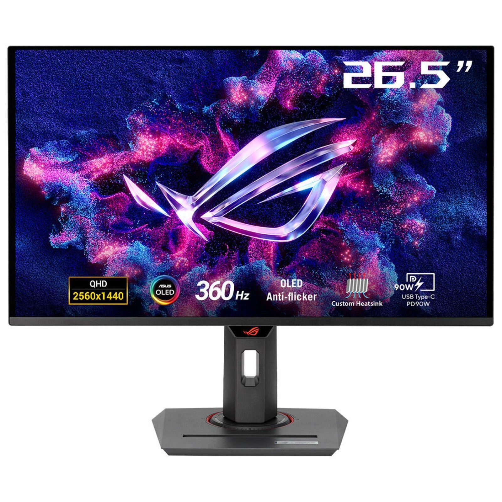 ASUS ROG Strix OLED XG27ACDNG computer monitor 67,3 cm (26.5") 2560 x 1440 Pixels Quad HD QD-OLED Zwart