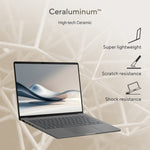 ASUS Zenbook A14 UX3407QA-QD479W Copilot+ PC Snapdragon X1-26-100 Laptop 35,6 cm (14") WUXGA 16 GB LPDDR5x-SDRAM 512 GB SSD Wi-Fi 6E (802.11ax) Windows 11 Home Nederlands Grijs