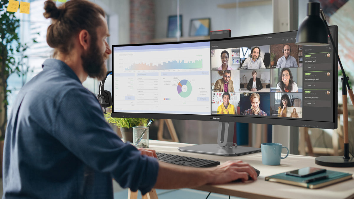 Philips 49B2U6900CH/00 computermonitor 124 cm (48.8") 5120 x 1440 Pixels Dual QHD LCD Zwart